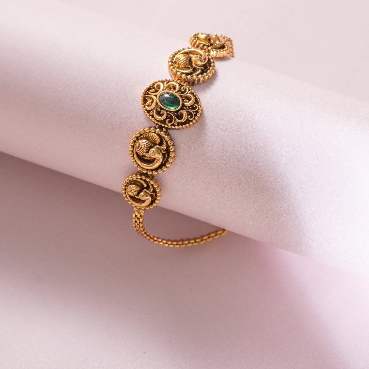 Buy TARINIKA Antique Gold Plated Kajol Bracelet with Floral Design - Indian  Bracelets for Women Perfect for Ethnic occasions | Traditional Bracelets  For Women | 1 Year Warranty* at Amazon.in