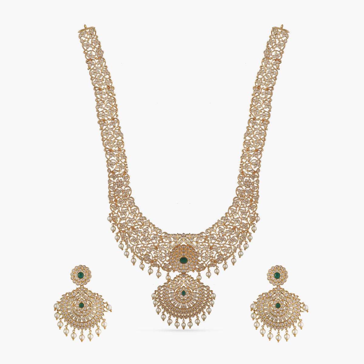Suchi Nakshatra CZ Long Necklace Set 