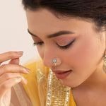 Maati Floral Statement Antique Oxidized Nose Pin