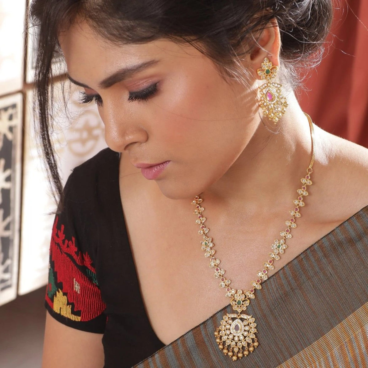 Aavi Nakshatra CZ  Necklace Set