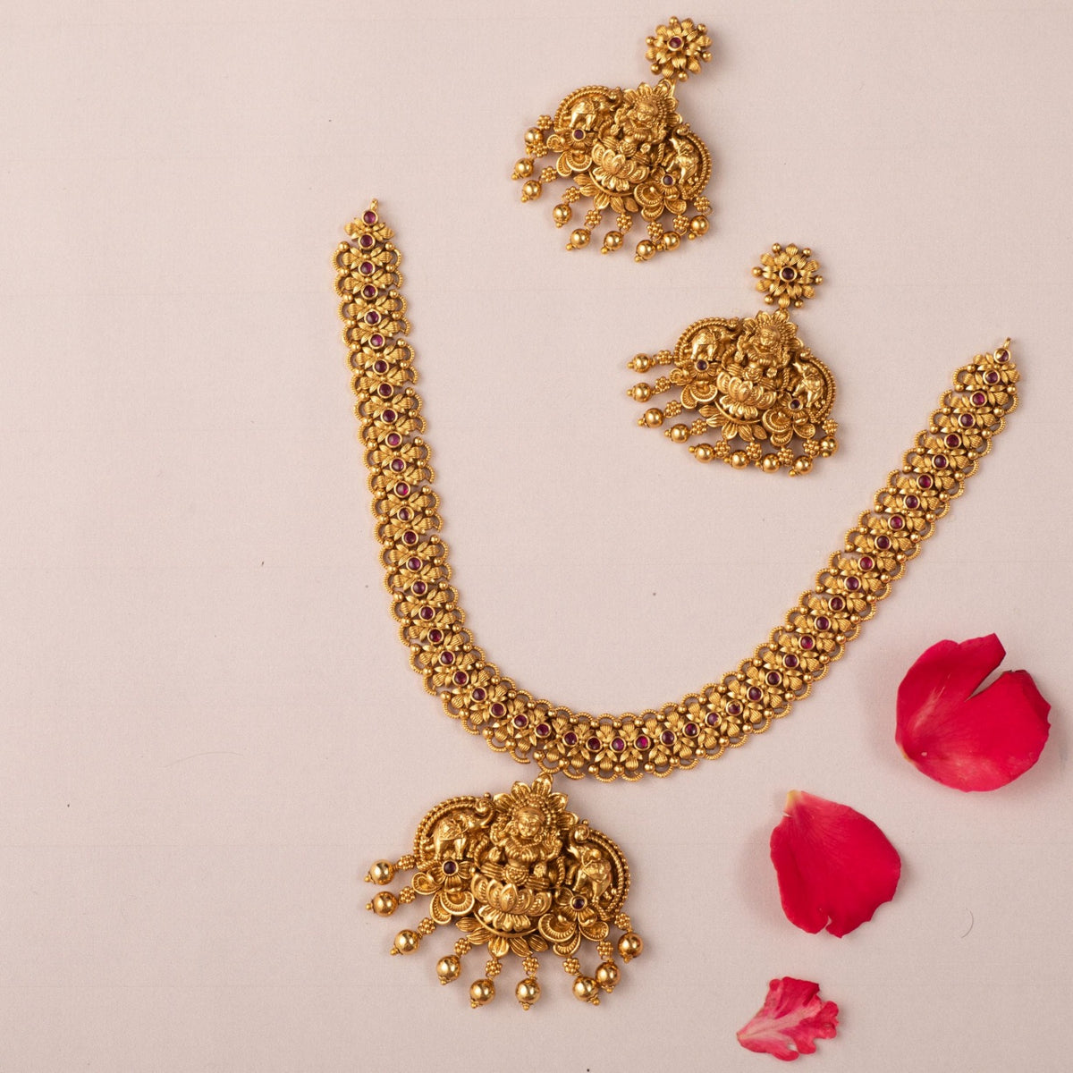Elephant Classic Nakshi Antique Necklace Set