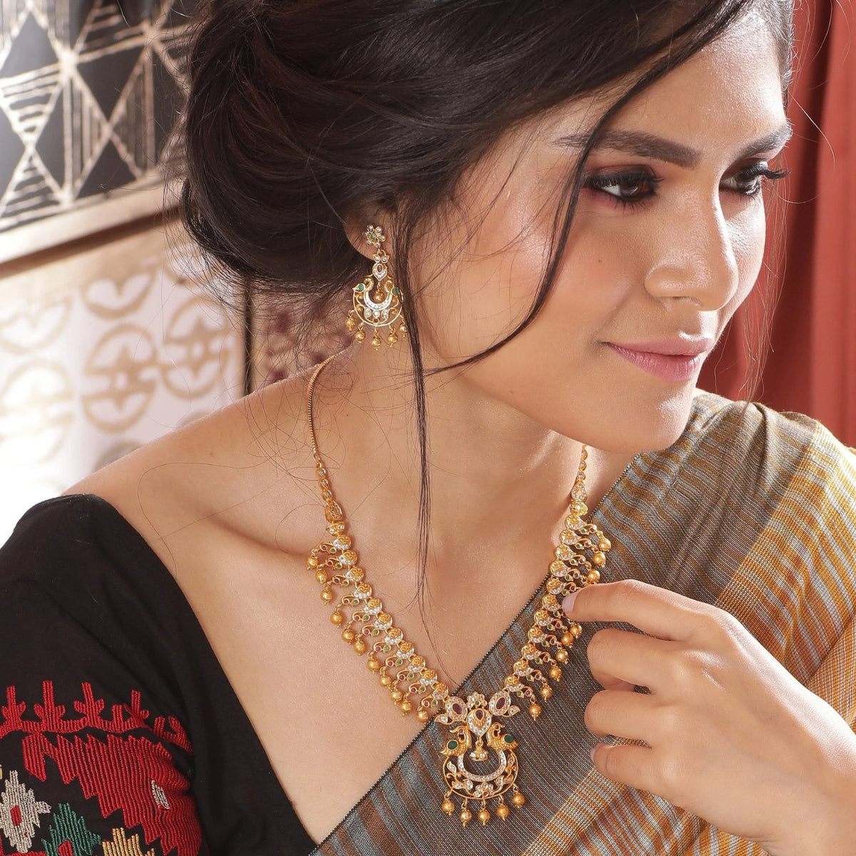 Tanu Nakshatra CZ Necklace Set