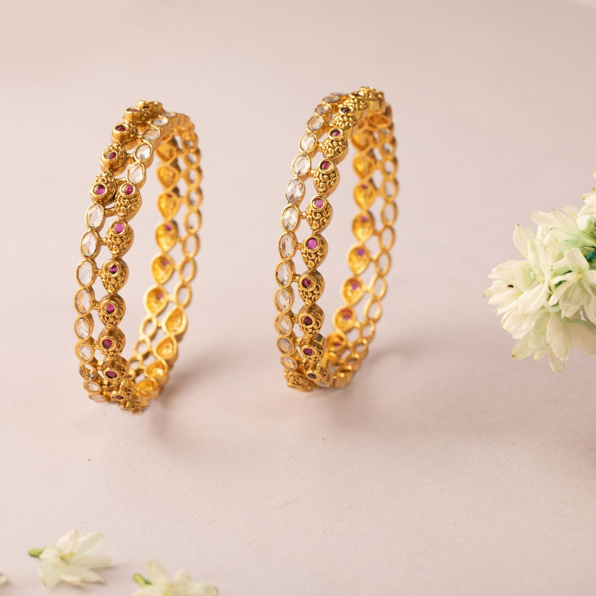 Classic Two-Layer Antique Bangles