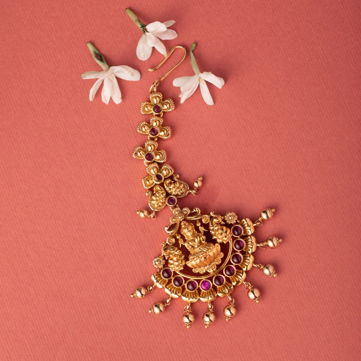Floral Classic Antique Kempu Maang Tikka
