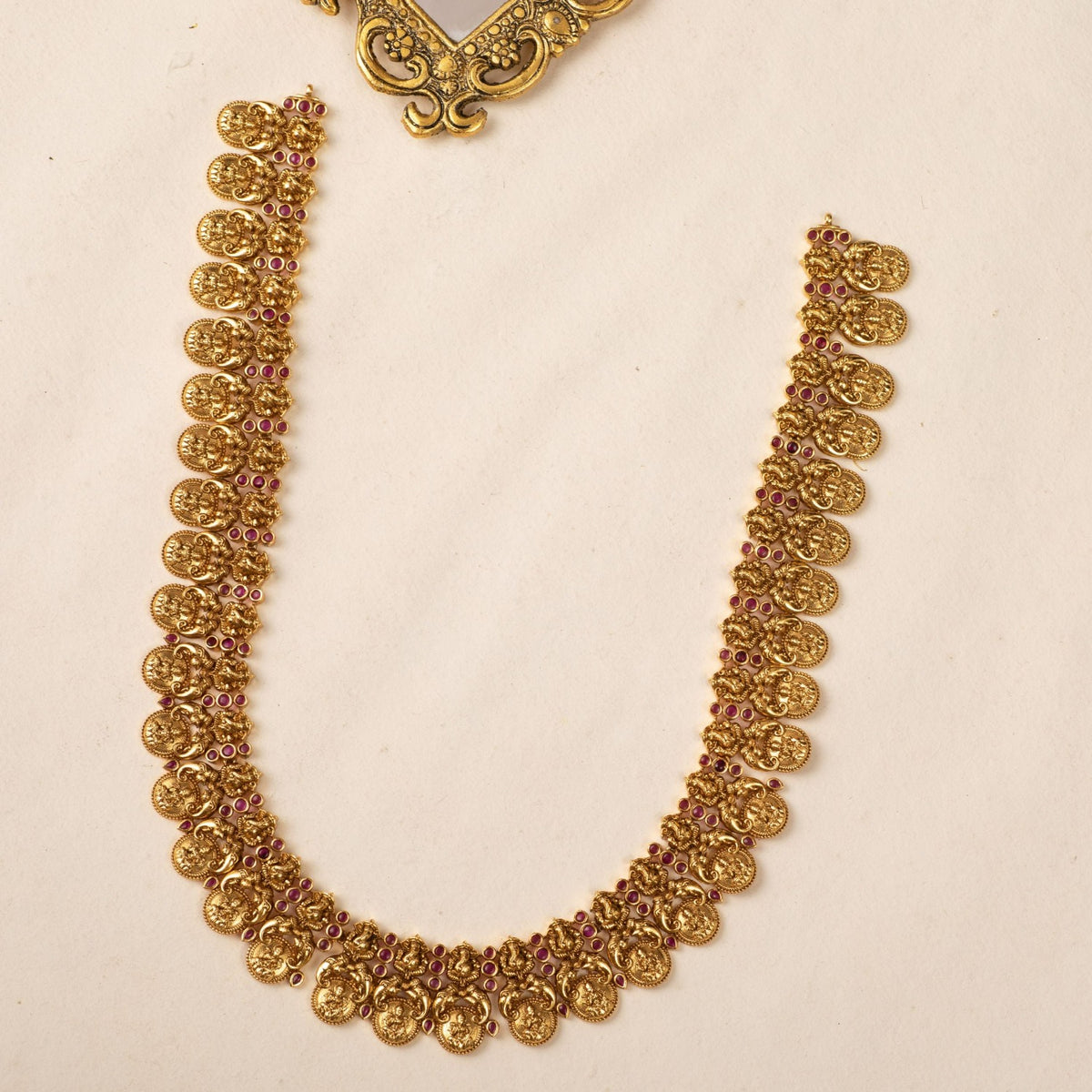 Nakshi Temple Antique Long Necklace Set
