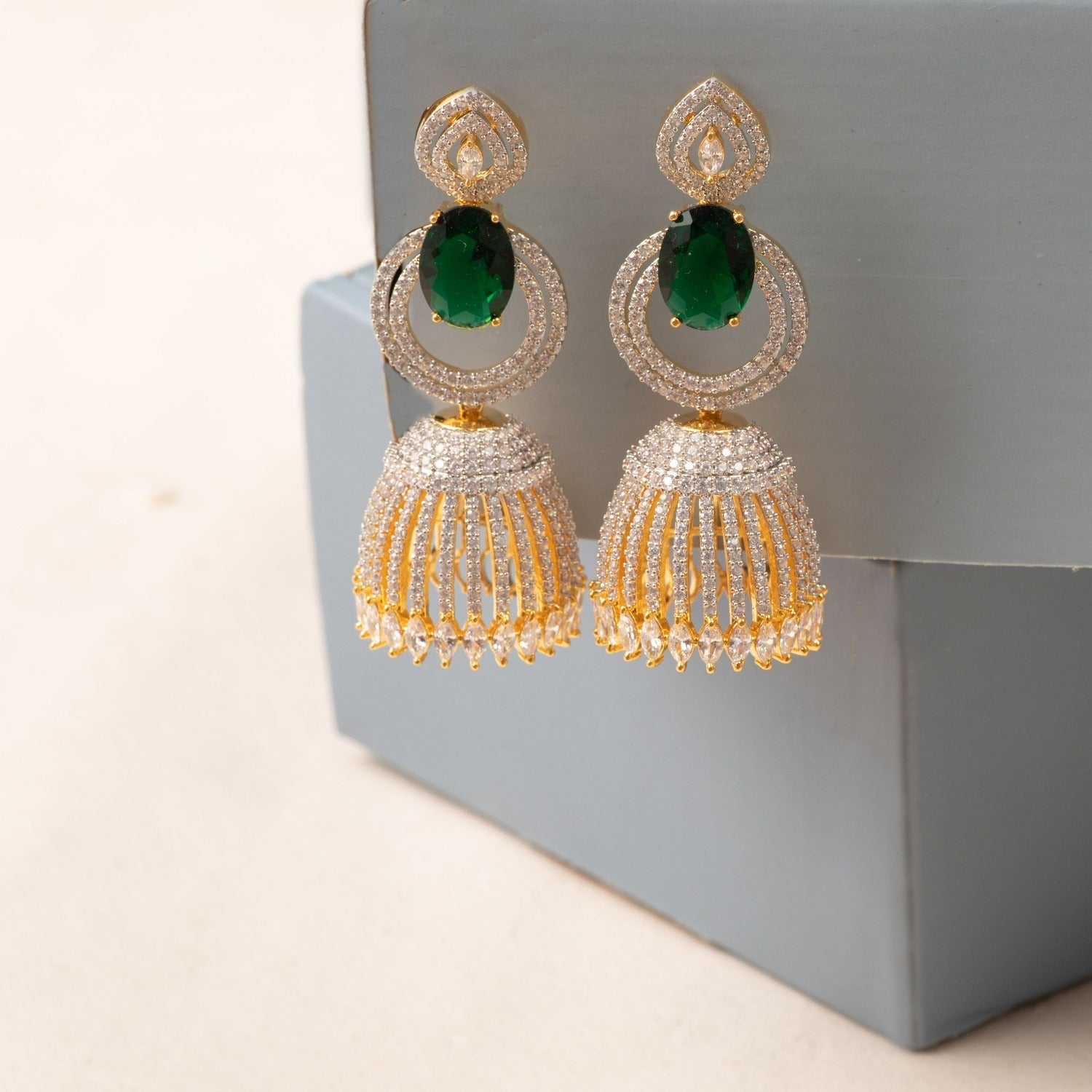 Zia Cz Earrings - Shri Krishna Pearls