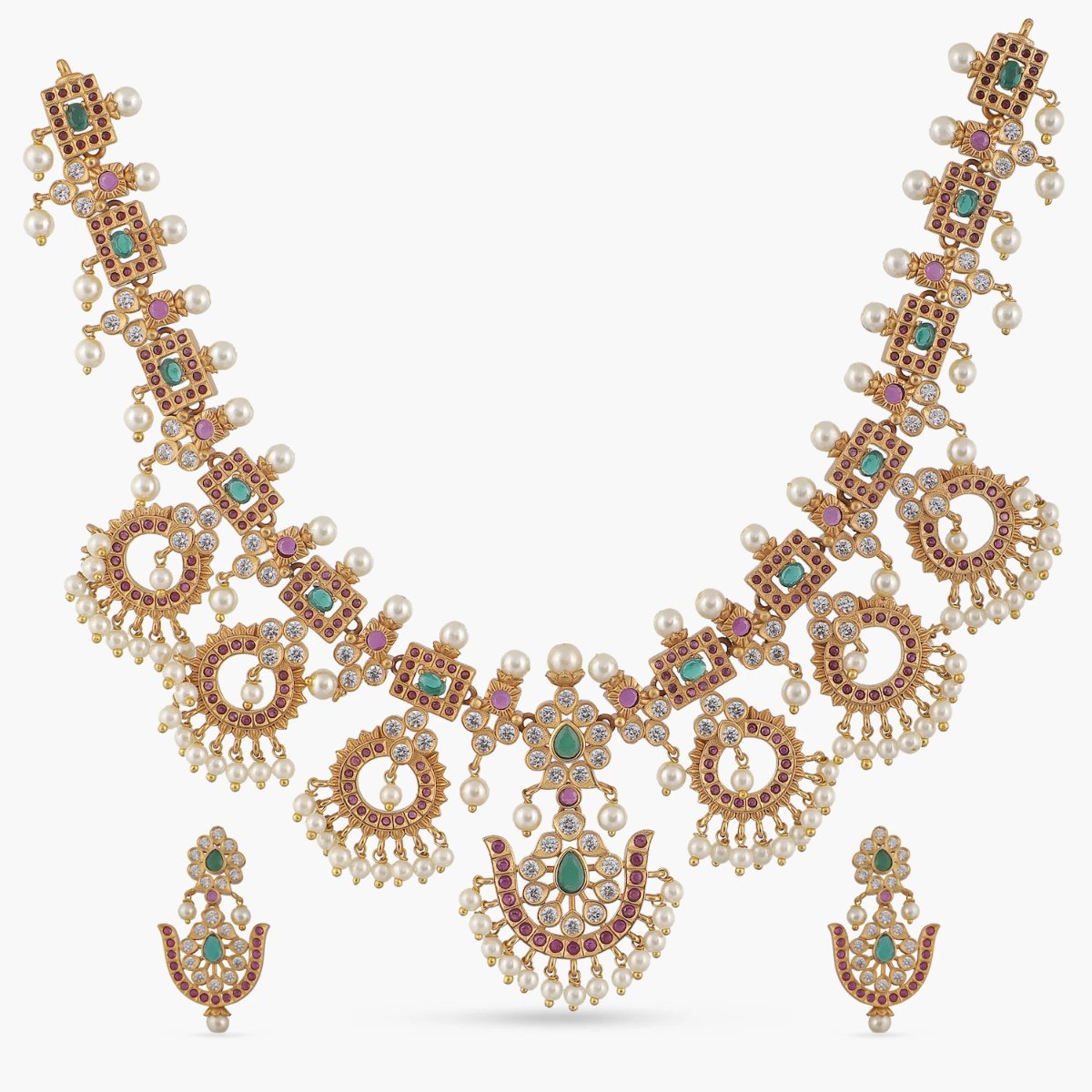 Aamya Antique Necklace Set by Tarinika