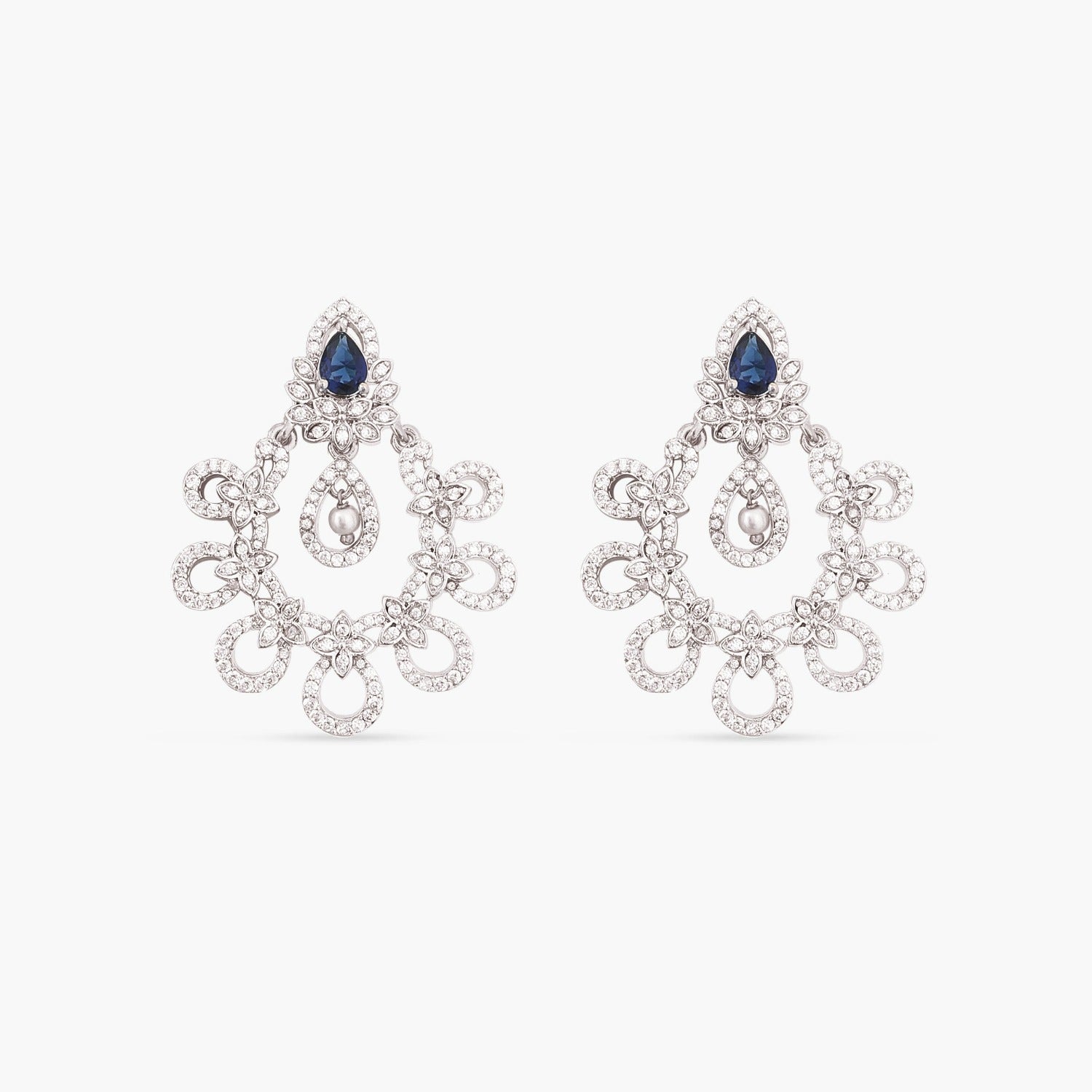 Isabella Nakshatra CZ Chandbali Earrings