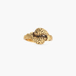 Double Fish Oxidized Finger Ring