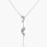 Dual Fish Oxidized Chain Necklace