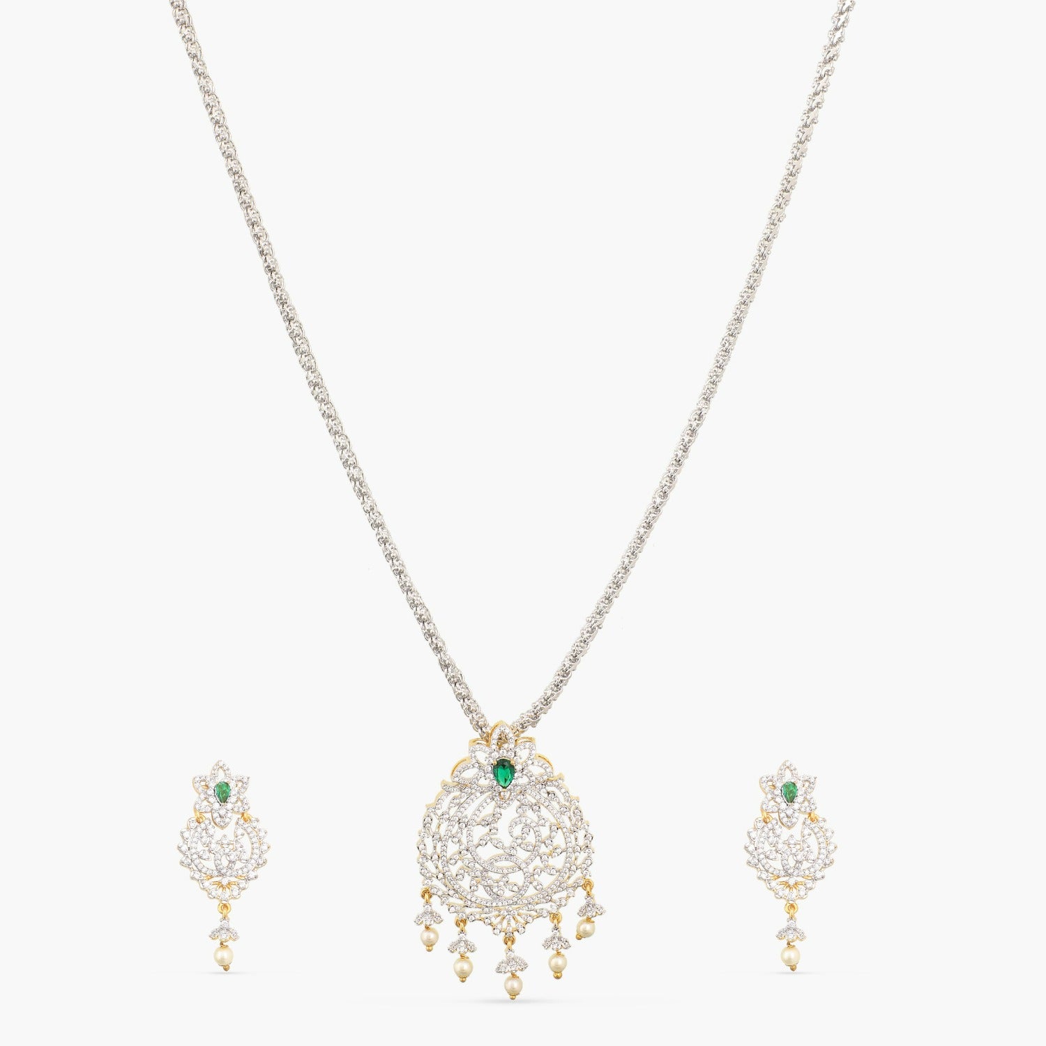 Molly Nakshatra CZ Pendant Set 