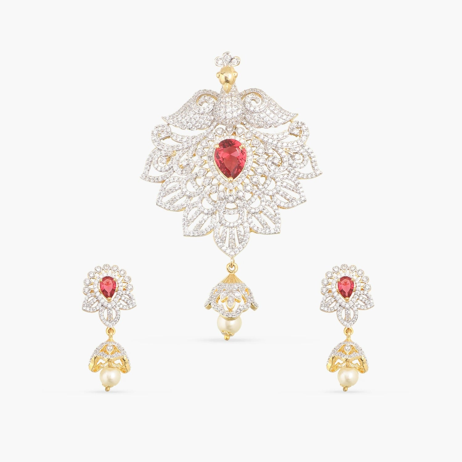 Josh Nakshatra CZ Pendant Set