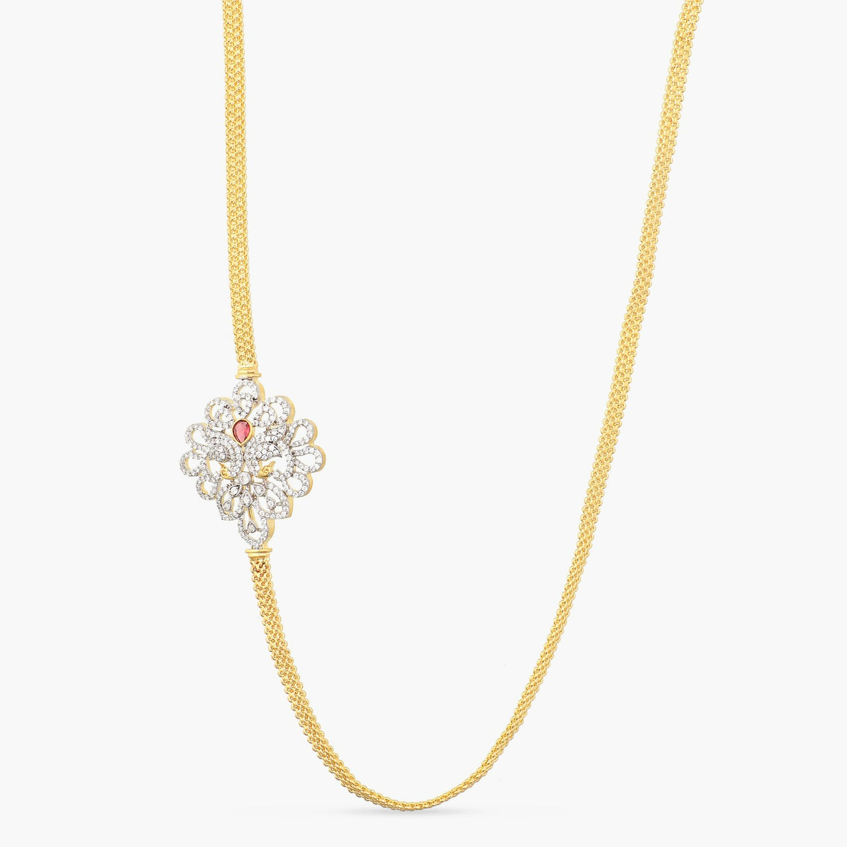 Lotte Nakshatra CZ Side Pendant Necklace
