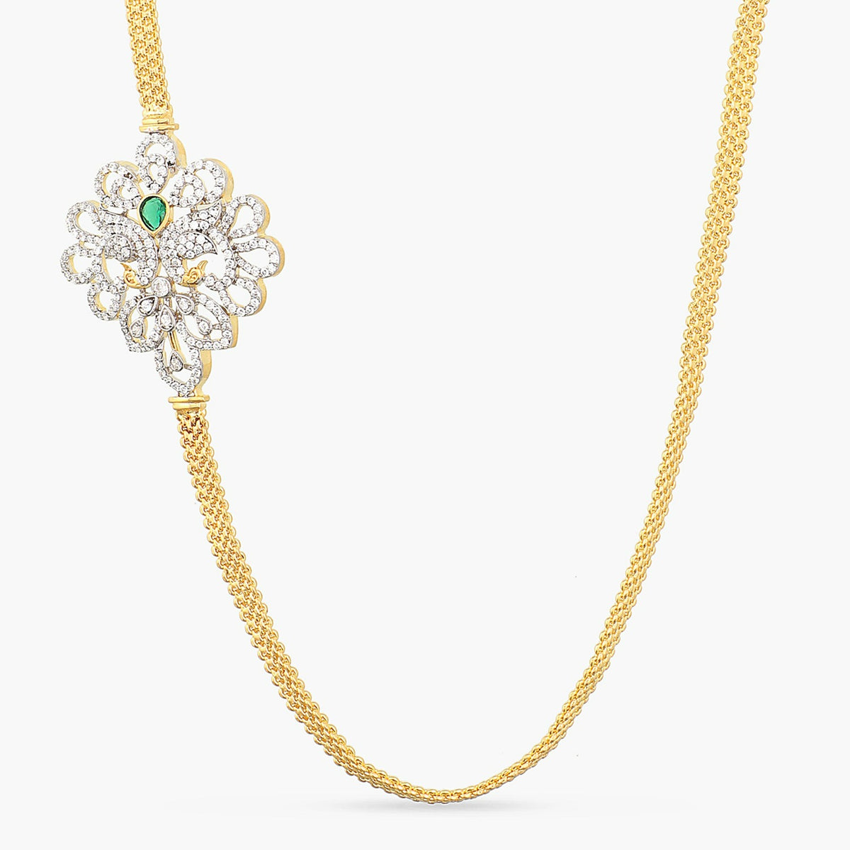 Lotte Nakshatra CZ Side Pendant Necklace