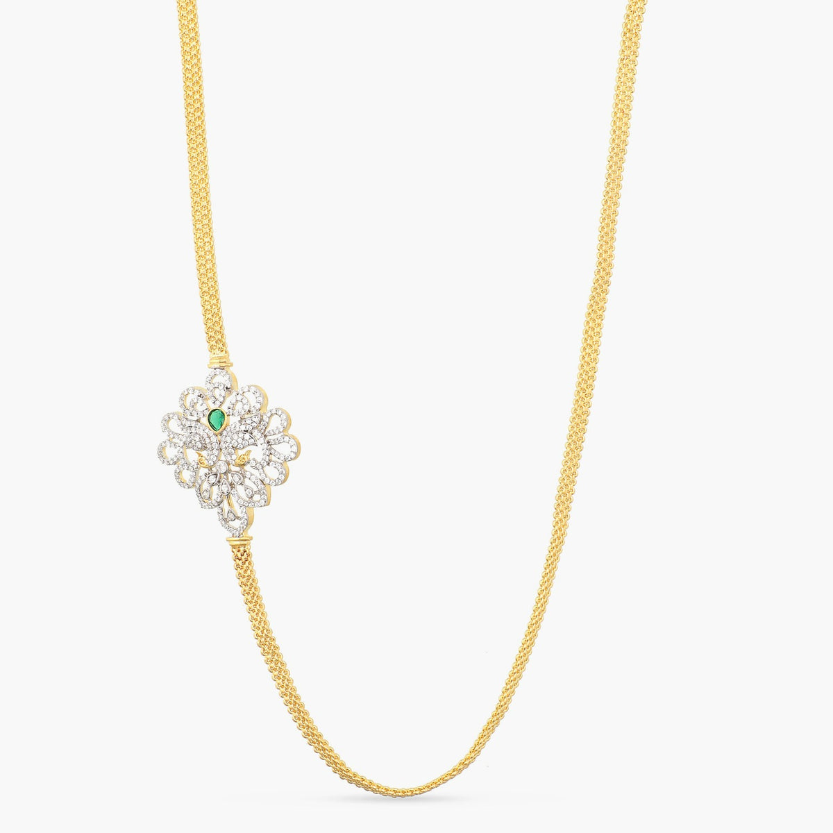 Lotte Nakshatra CZ Side Pendant Necklace