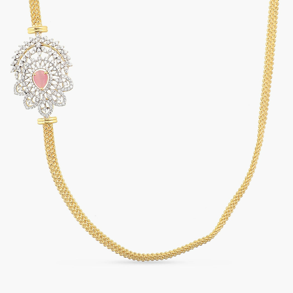 Josia Nakshatra CZ Side Pendant Necklace