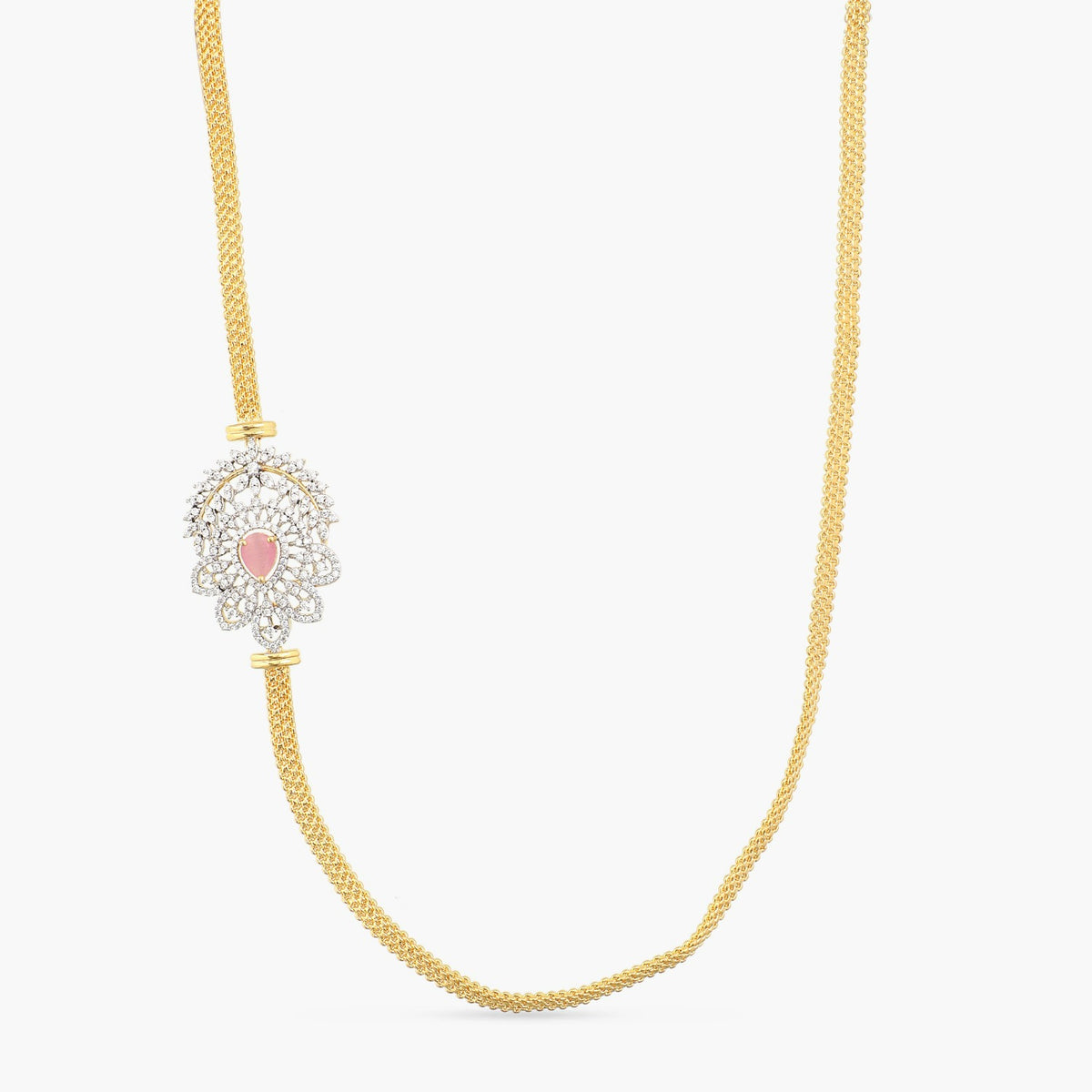 Josia Nakshatra CZ Side Pendant Necklace