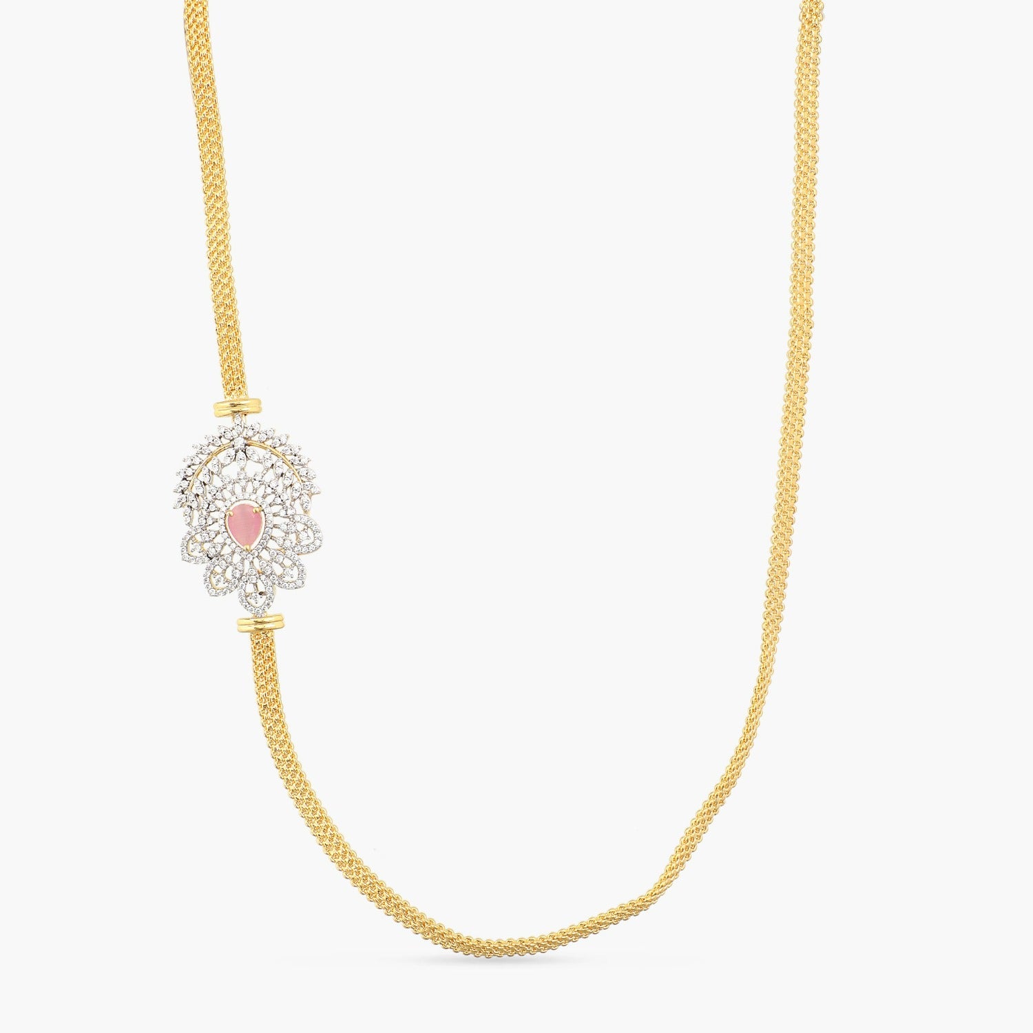 Josia Nakshatra CZ Side Pendant Necklace