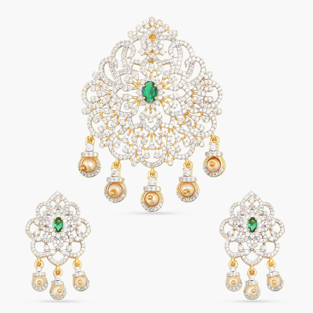 Elmer Nakshatra CZ Pendant Set 