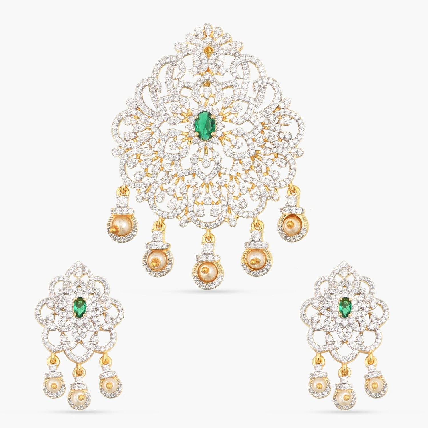 Elmer Nakshatra CZ Pendant Set 