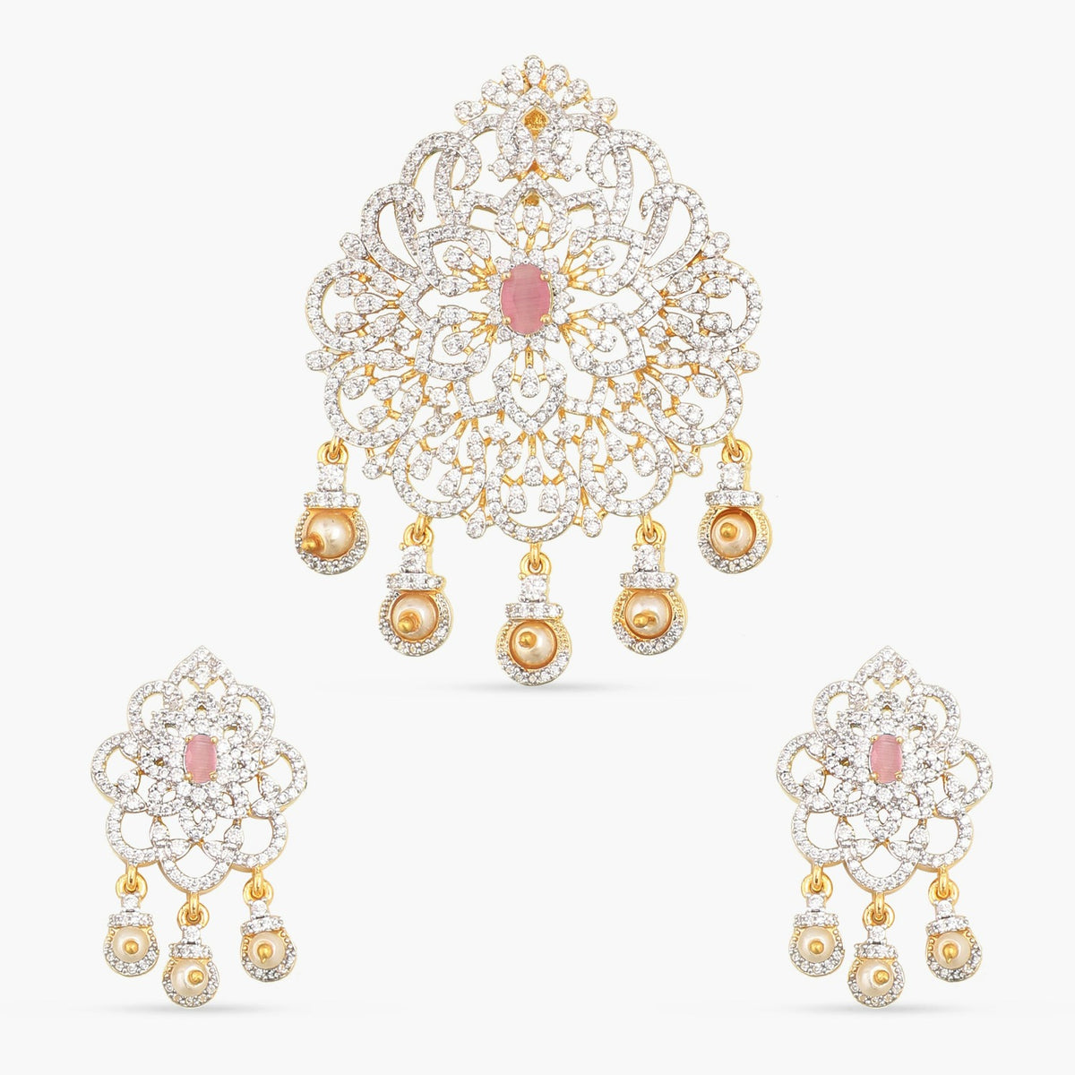 Elmer Nakshatra CZ Pendant Set 