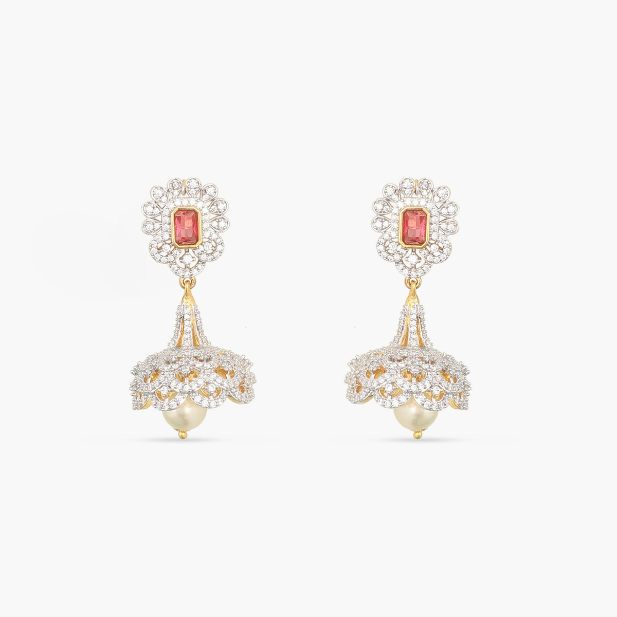 Laura Nakshatra CZ Jhumka Earrings