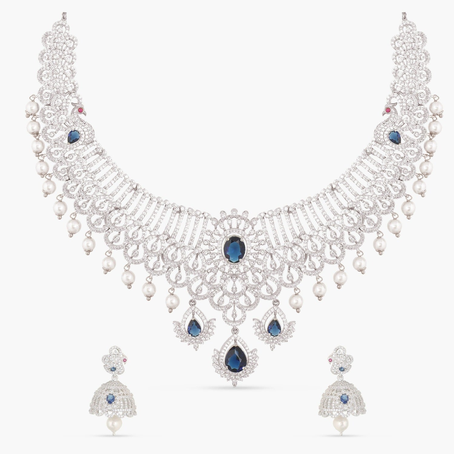 Ezra Nakshatra CZ Necklace Set 
