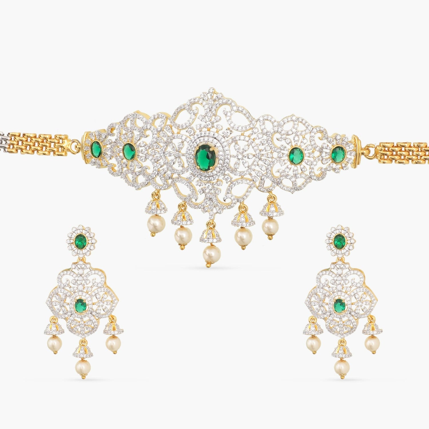 Zadie Nakshatra CZ Mini Choker Set 