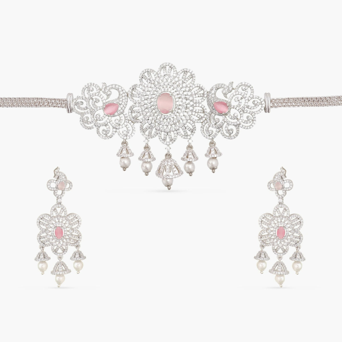 Agnes Nakshatra CZ Mini Choker Set 