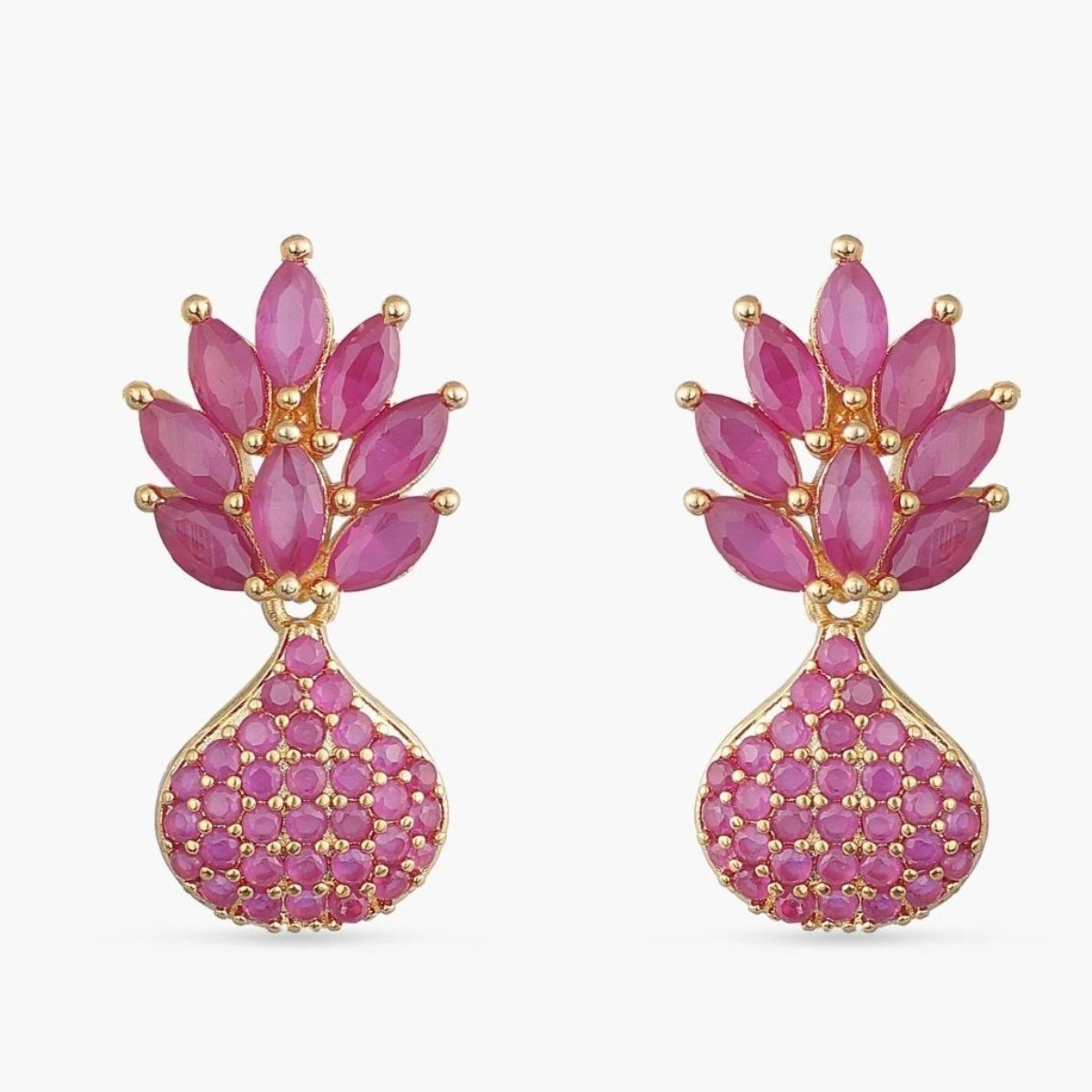 Buy FLORA CZ SILVER STUD EARRINGS Online  Paksha  Paksha India