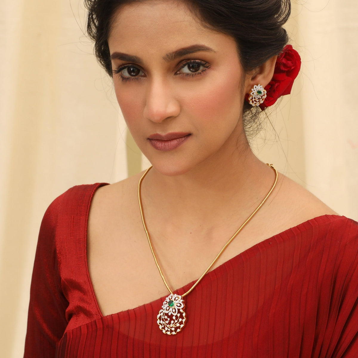 Florena Nakshatra CZ Pendant Set 
