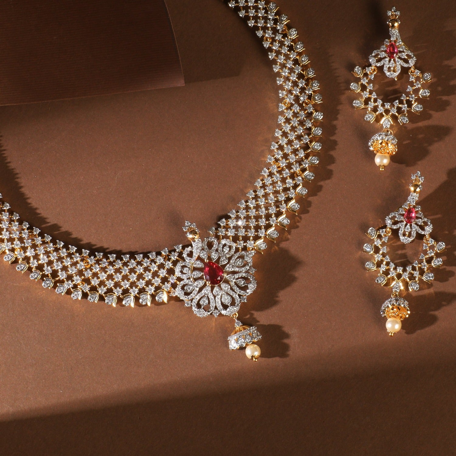 Crysdue 18K White Gold Plated Tennis Jewelry Set, Cubic India | Ubuy