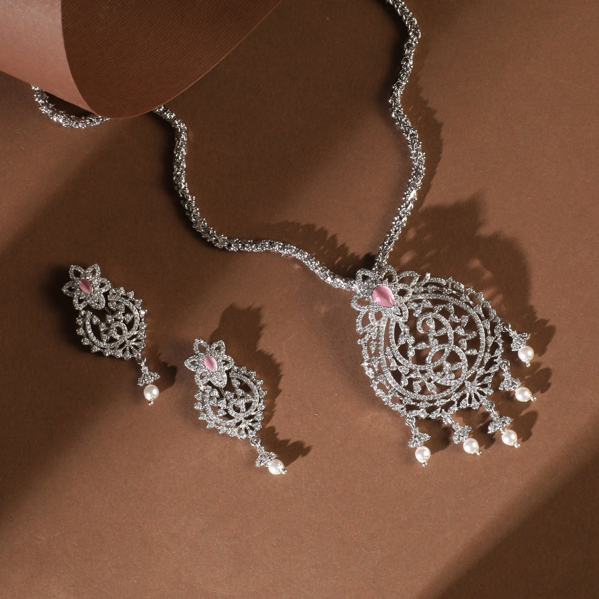 Molly Nakshatra CZ Pendant Set 