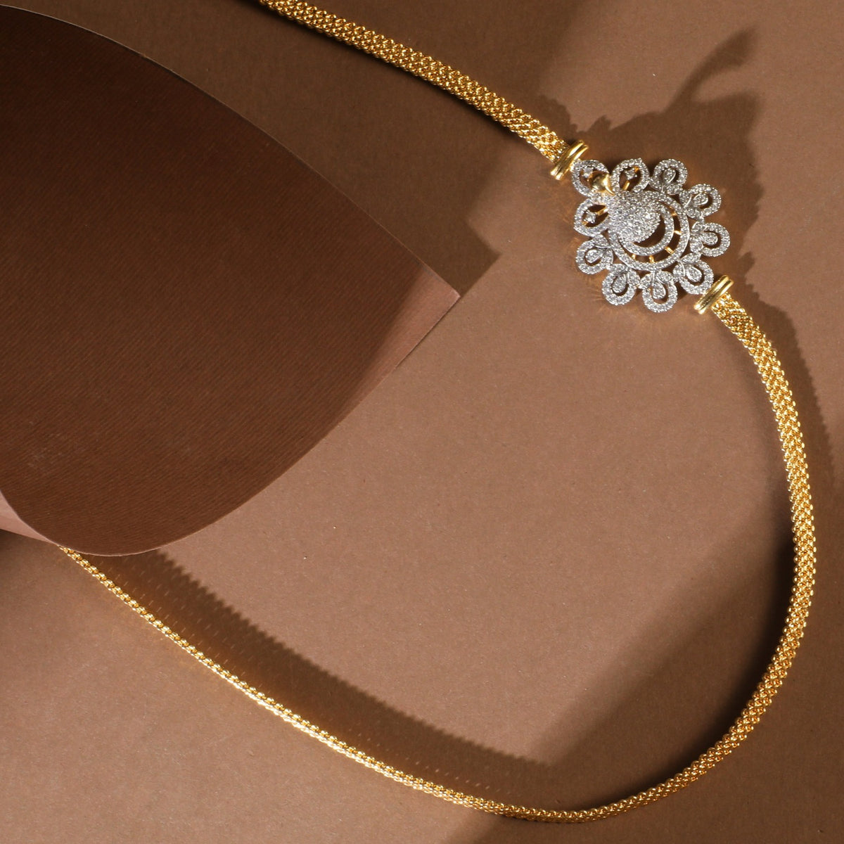 Etta Nakshatra CZ Side Pendant Necklace