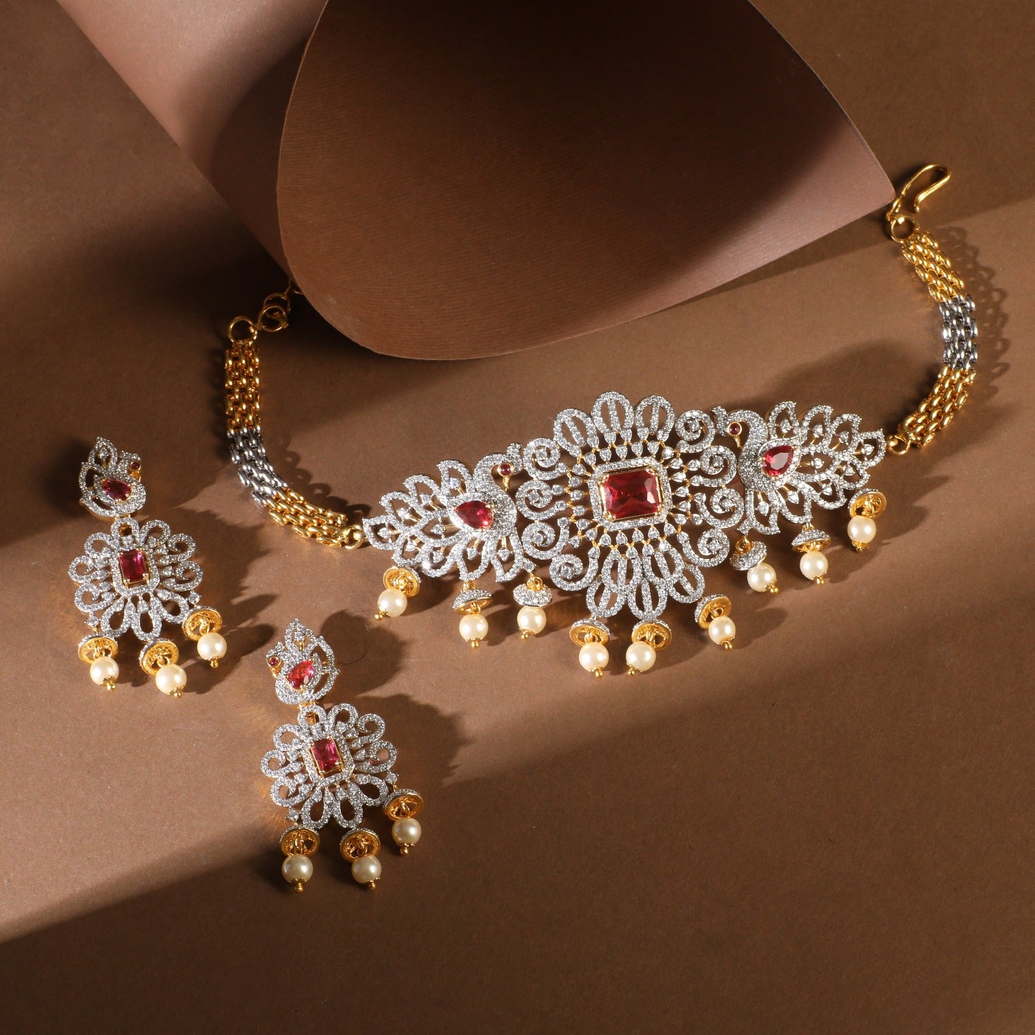 Buy Silas Nakshatra CZ Mini Choker Set Tarinika – Tarinika India