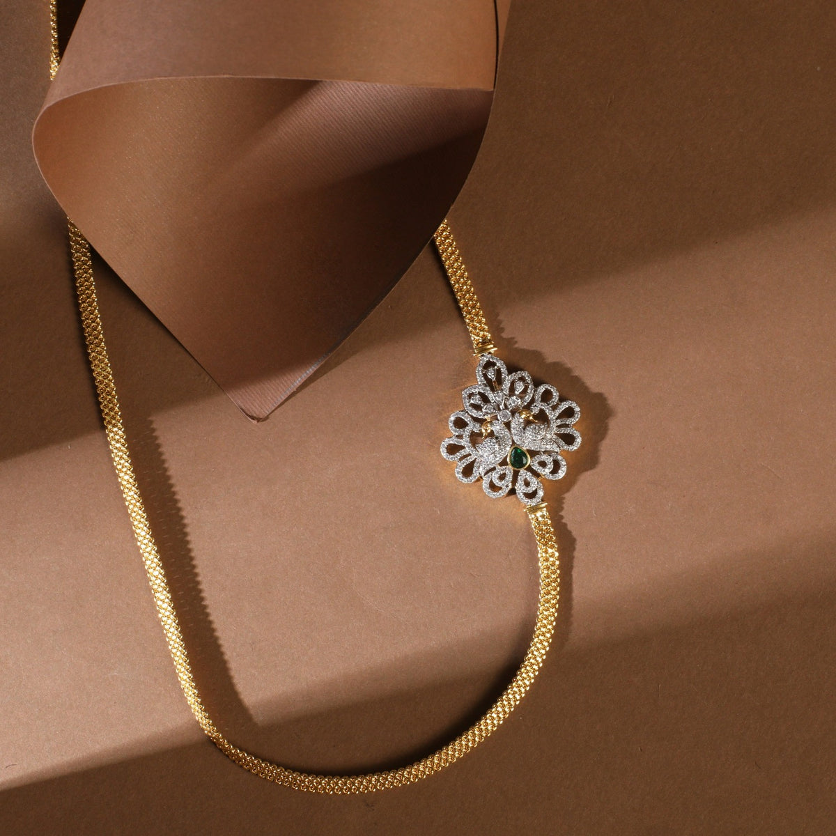 Lotte Nakshatra CZ Side Pendant Necklace