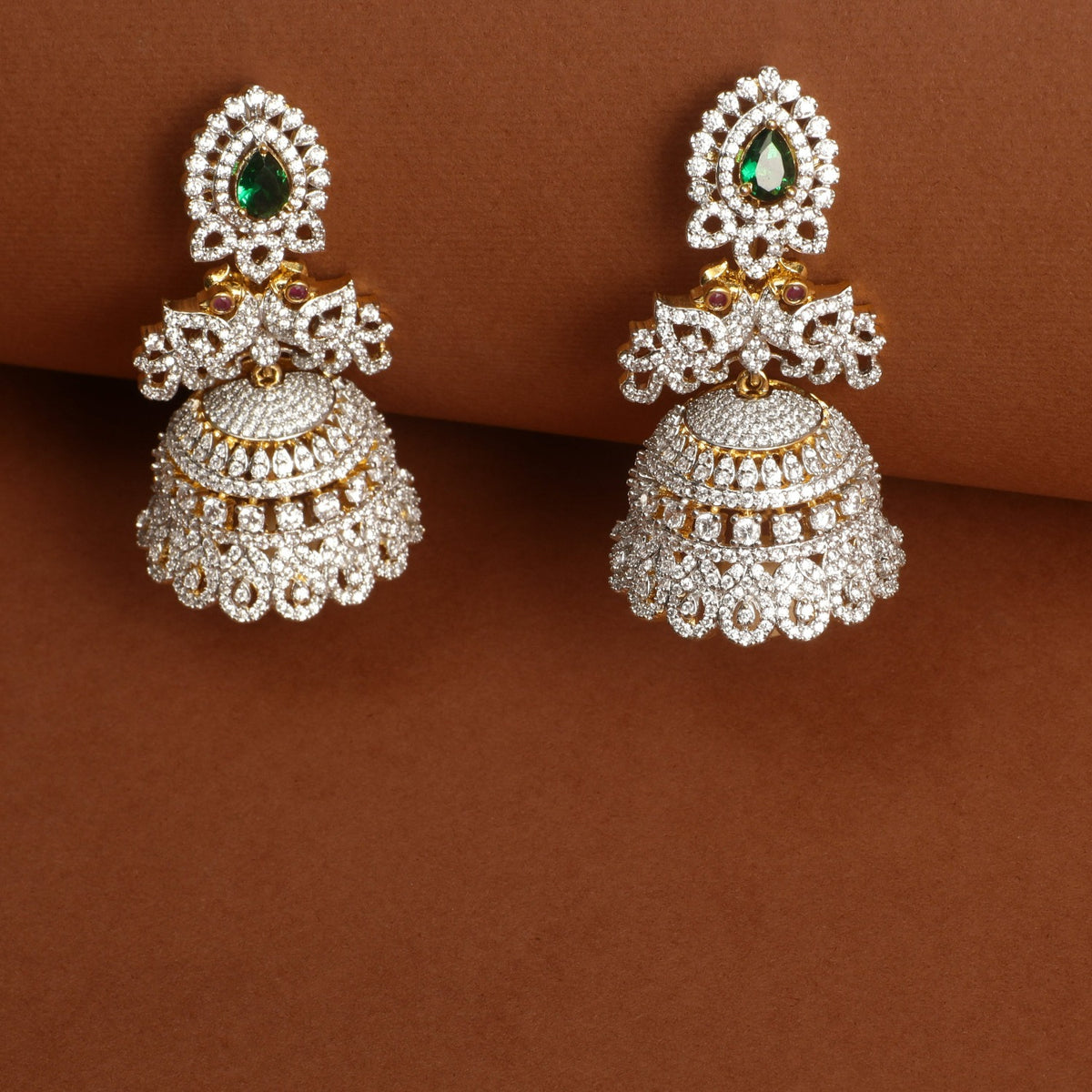 Elsie Nakshatra CZ Jhumka Earrings