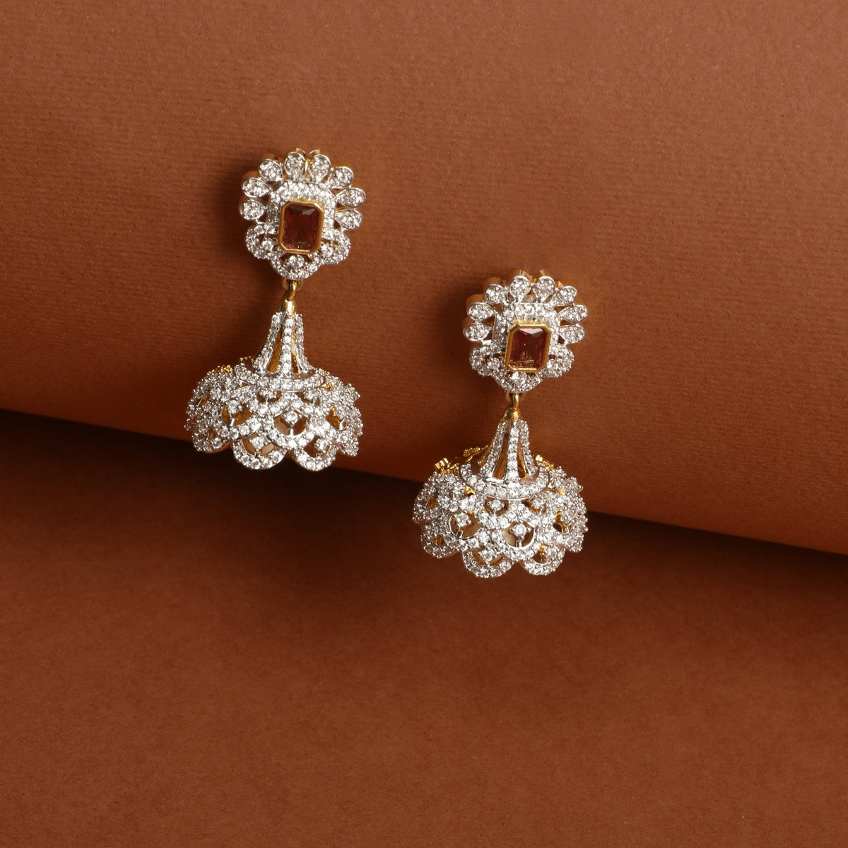 Laura Nakshatra CZ Jhumka Earrings