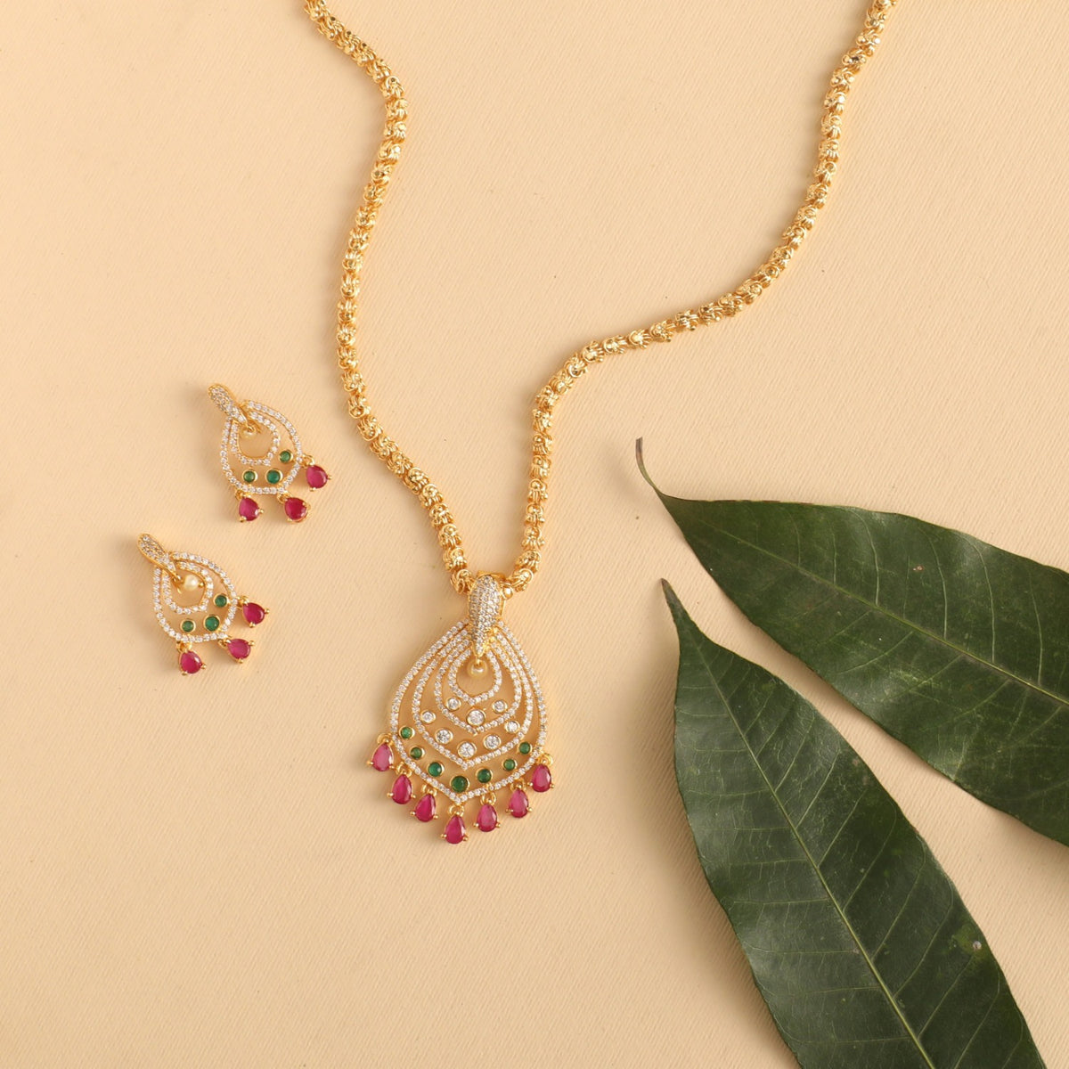 Jiya Nakshatra CZ Pendant Set