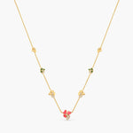 Pansy Floral CZ Petal Necklace