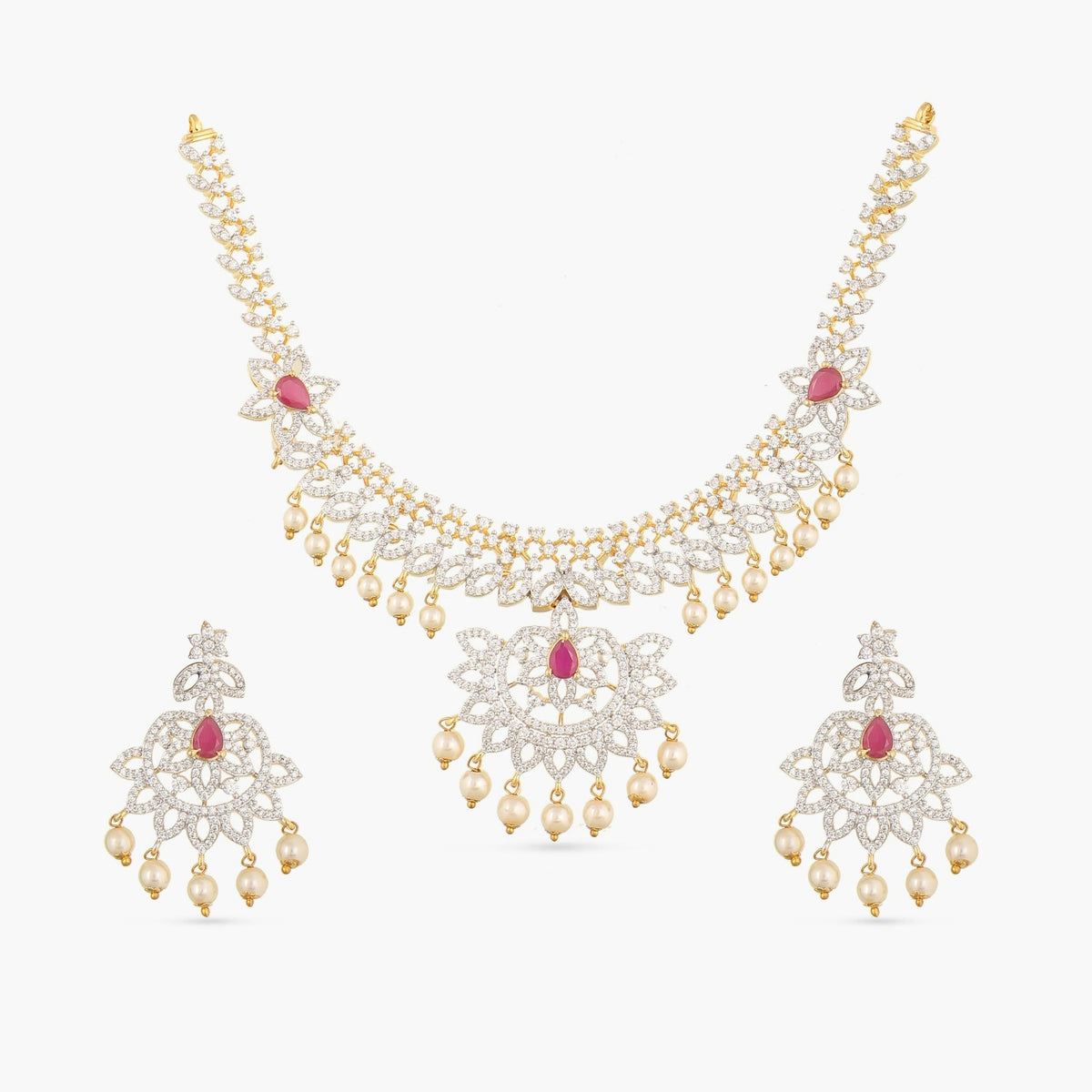 Clove Nakshatra CZ Necklace Set