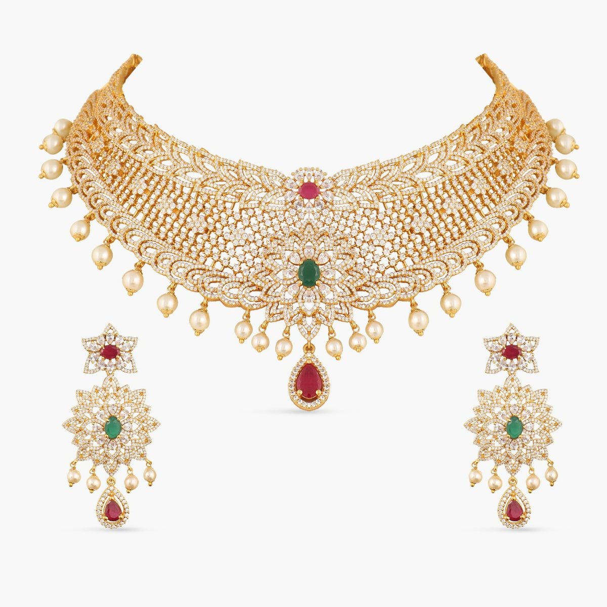 Jessa Nakshatra CZ Grand Choker Set