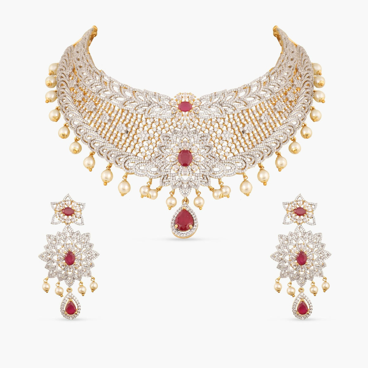 Jessa Nakshatra CZ Grand Choker Set