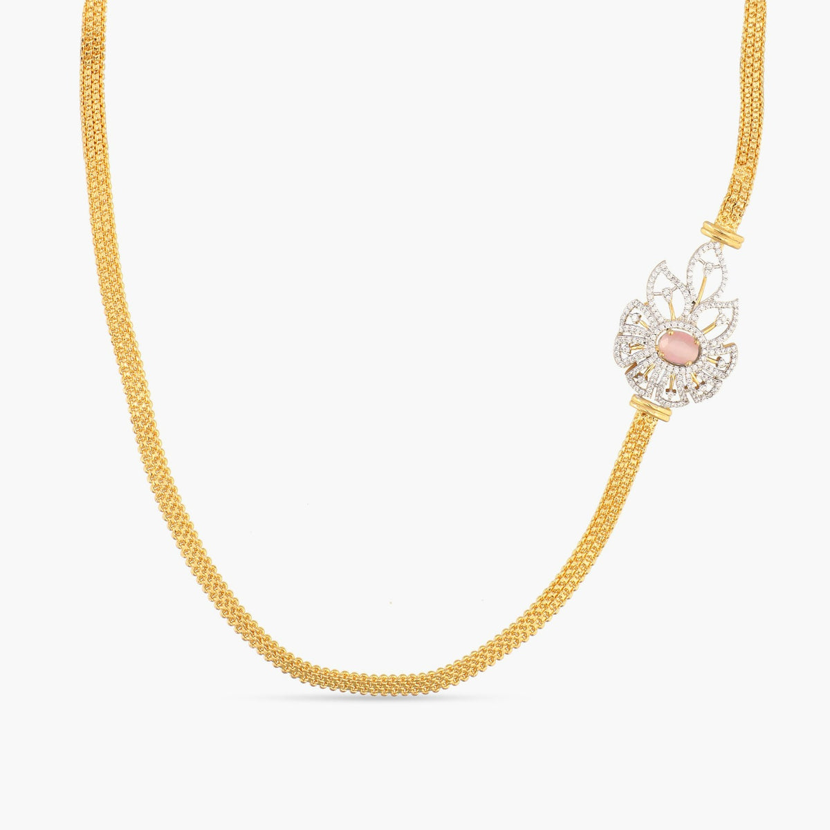 Idylla Nakshatra CZ Side Pendant Necklace