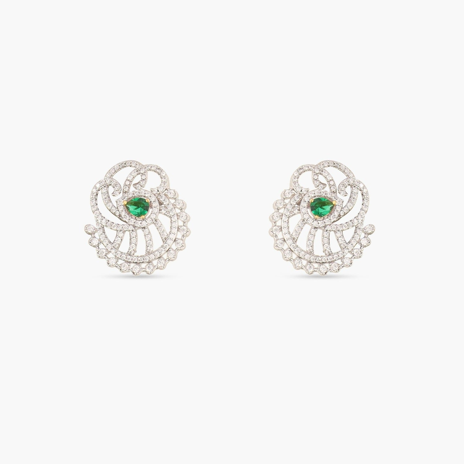 Trillium Nakshatra CZ Stud Earrings