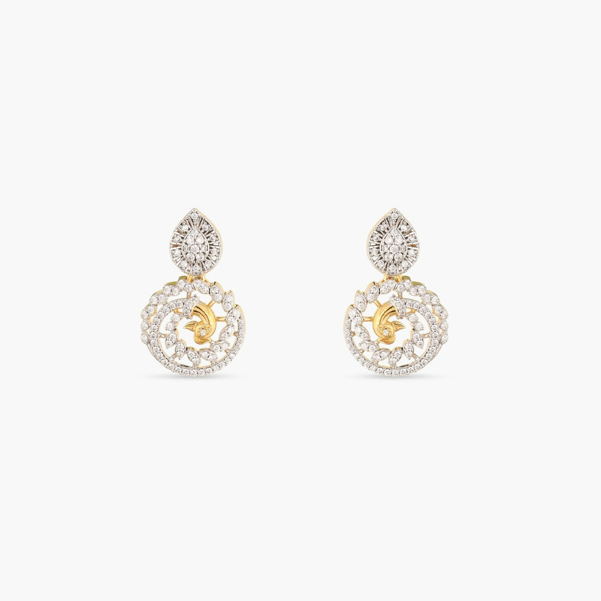 Pansy Nakshatra CZ Drop Earrings