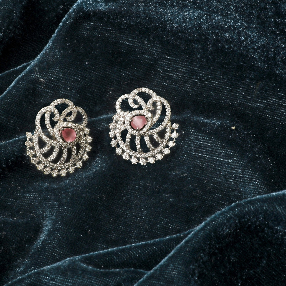 Trillium Nakshatra CZ Stud Earrings