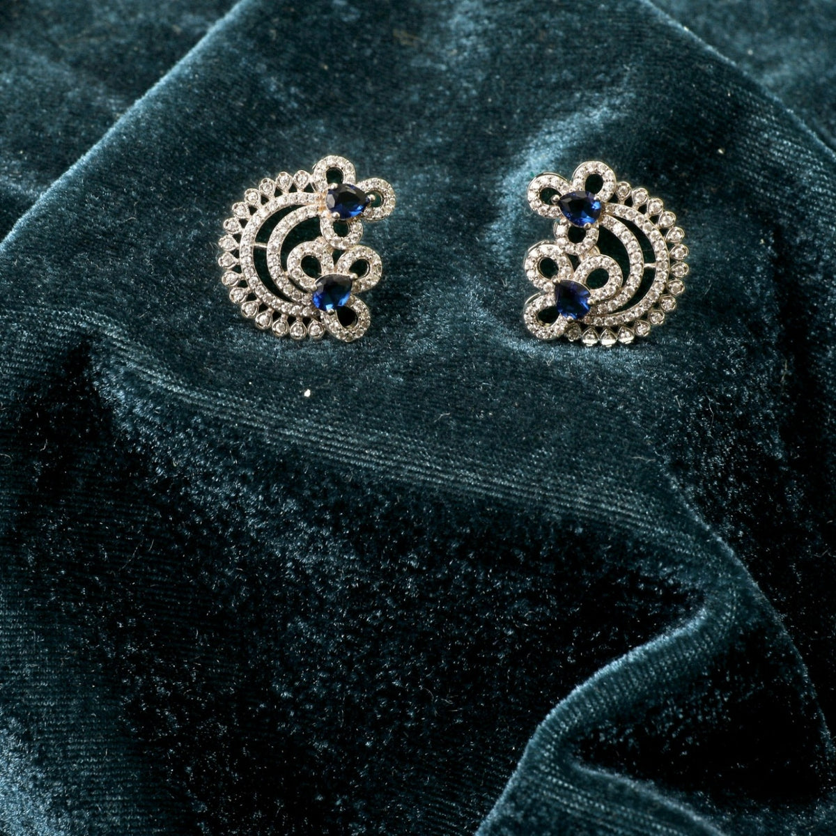 Iris Nakshatra CZ Stud Earrings
