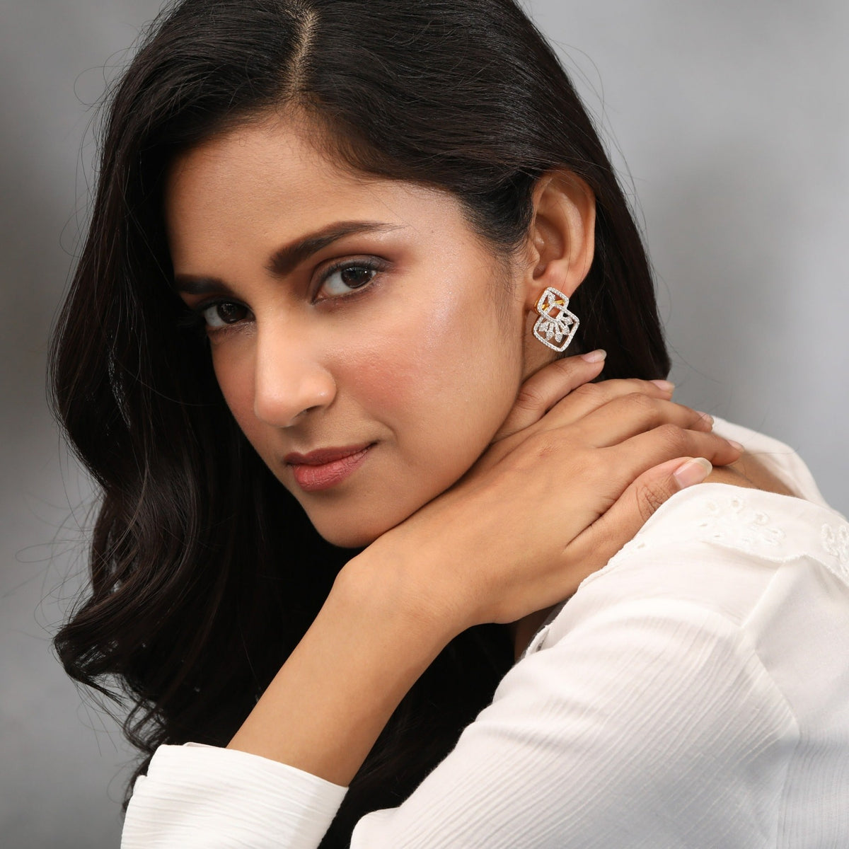 Ilara Nakshatra CZ Stud Earrings