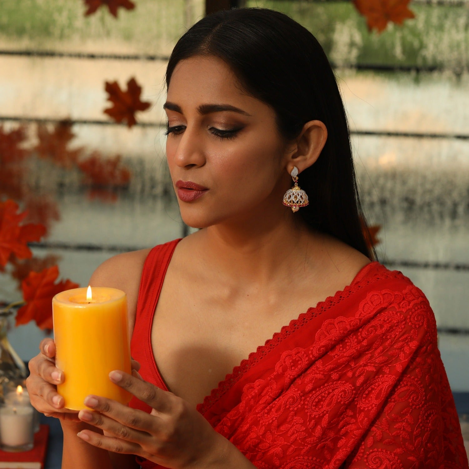 Delphi Nakshatra CZ Jhumka Earrings